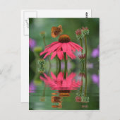 夏の蝶の反射 ポストカード (正面/裏面)