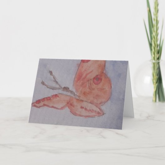 夏の蝶グリーティングカード カード (正面)