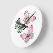 夏の蝶 ラウンド壁時計 (傾斜)