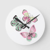夏の蝶 ラウンド壁時計 (正面)
