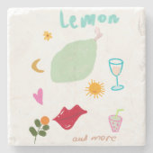 夏の装飾品 ストーンコースター (正面)