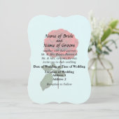 夏の製品の赤結婚バラ 招待状 (スタンド正面)