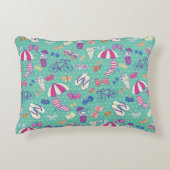 夏の要素が付いている美しいパターン アクセントクッション (正面)