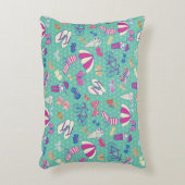 夏の要素が付いている美しいパターン アクセントクッション (正面(垂直))