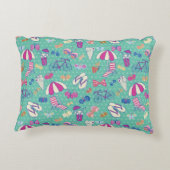 夏の要素が付いている美しいパターン アクセントクッション (裏面)