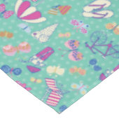 夏の要素が付いている美しいパターン テーブルクロス (アングル)