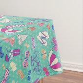 夏の要素が付いている美しいパターン テーブルクロス (インサイチュ)