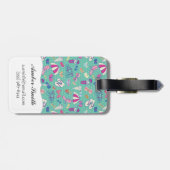 夏の要素が付いている美しいパターン ラゲッジタグ (裏面横)
