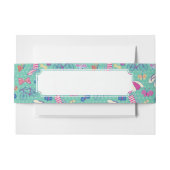 夏の要素が付いている美しいパターン 招待状ベリーバンド (正面例)