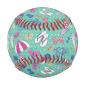 夏の要素を持つ美しいパターン 野球ボール (正面)