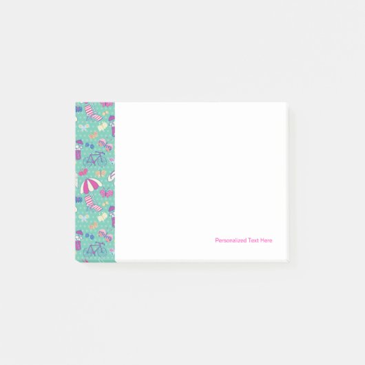 夏の要素を持つ美しい柄 ポストイット (正面)