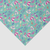 夏の要素を持つ美しい柄 薄葉紙 (詳細)