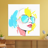 夏の視線 キャンバスプリント (インサイチュ (リビング))