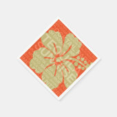 夏の言葉カクテルとハイビスカス紙ナプキン スタンダードカクテルナプキン (角)