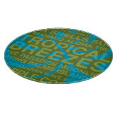 夏の言葉トロピカルとモンステラのカッティングボード カッティングボード (角)