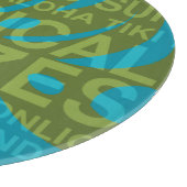 夏の言葉トロピカルとモンステラのカッティングボード カッティングボード (角)