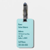 夏の言葉ハワイアンハイビスカスラゲッジタグ ラゲッジタグ (裏面縦)