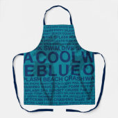 夏の言葉プールサイドとパームツリー エプロン (正面)