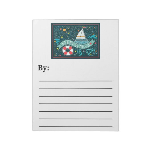 夏の記事ノートパッド ノートパッド (回転)