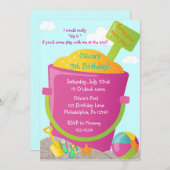 夏の誕生日の招待状 招待状 (正面/裏面)