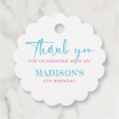 夏の誕生日パーティーありがとう フェイバータグ (裏面)