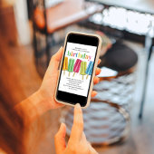 夏の誕生日パーティーかわいいポピクル 招待状