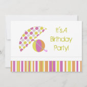 夏の誕生日パーティーの招待 招待状 (裏面)