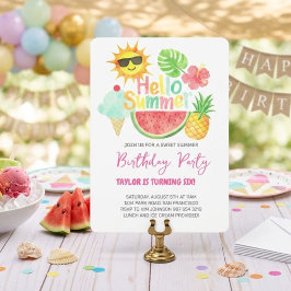 夏の誕生日パーティー シーズンカード