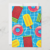 夏の誕生日プールパーティー 招待状 (裏面)