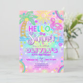 夏の誕生日招待状ハローサマーパーティー 招待状 (スタンド正面)