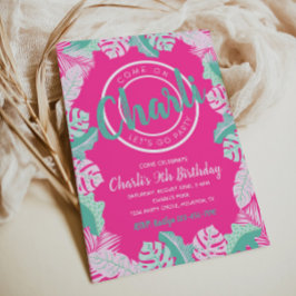 夏の誕生日招待状 |プールパーティの招待状 招待状