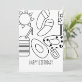 夏の誕生日白黒カード シーズンカード (スタンド正面)