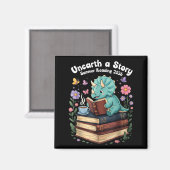 夏の読書2026 トリケラトプスの物語を掘り起こせ マグネット (正面/裏面)
