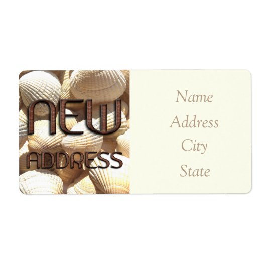 夏の貝殻レンガのアドレスの変おもしろい更 ラベル (正面)