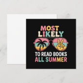 夏の贈り物読の中で最も書籍になる可能性が高い先生 招待状 (正面/裏面)