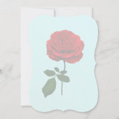 夏の赤いバラのウェディング製品 招待状 (裏面)