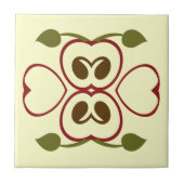 夏の赤いAppleの切れ タイル (正面)