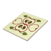 夏の赤いAppleの切れ タイル (側面)