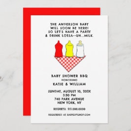 夏の赤ちゃんシャワーBBQ 招待状