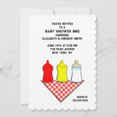 夏の赤ちゃんシャワーBBQ 招待状 (正面)