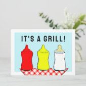 夏の赤ちゃんシャワーBBQ 招待状 (スタンド正面)