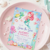 夏の赤毛人魚 海の中の誕生日 招待状