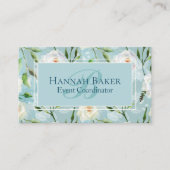 夏の赤面のレースのような花の開花 名刺 (正面)