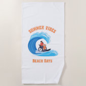 夏の車イス ビーチタオル (正面)