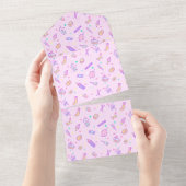 夏の軽食の夢 オールインワン招待状 (貼ってはがせる)