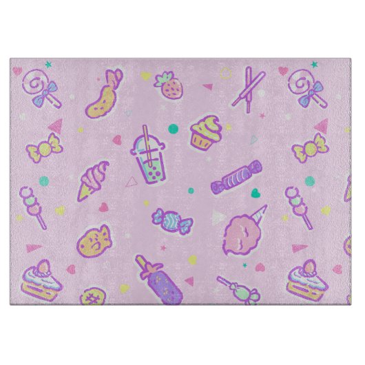 夏の軽食の夢 カッティングボード (正面)