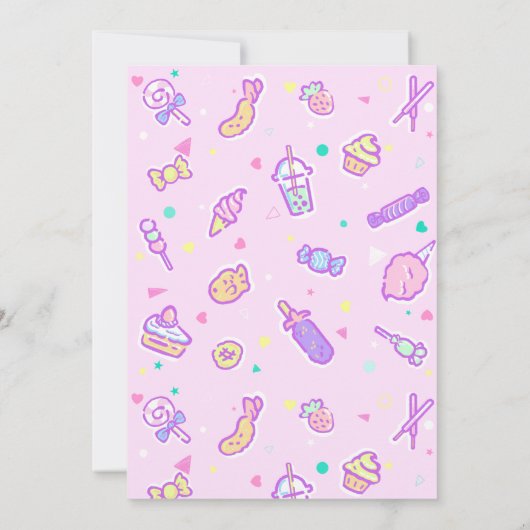 夏の軽食の夢 招待状 (裏面)