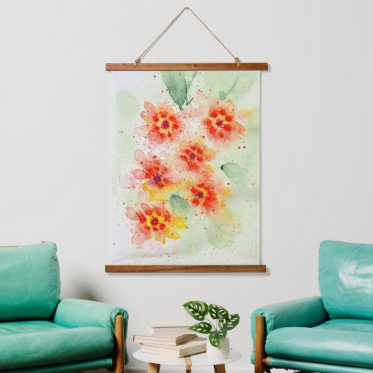 夏の輝き – 木製トップウォールタペストリー 吊り下げ型タペストリー (リビング)