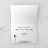 夏の農場の結婚式招待状カード 招待状 (内部)