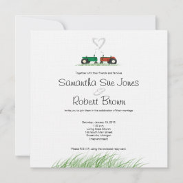 夏の農場の結婚式招待状 招待状